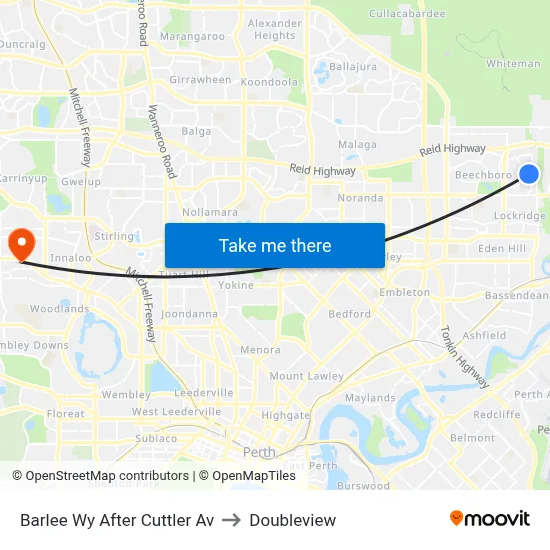 Barlee Wy After Cuttler Av to Doubleview map