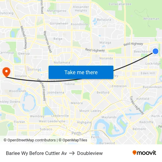 Barlee Wy Before Cuttler Av to Doubleview map