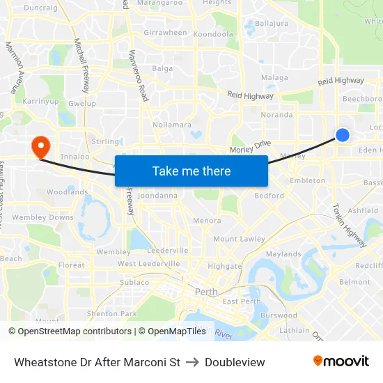 Wheatstone Dr After Marconi St to Doubleview map
