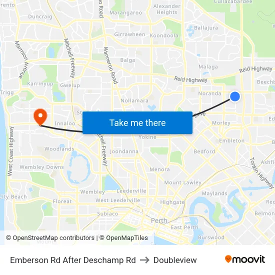 Emberson Rd After Deschamp Rd to Doubleview map
