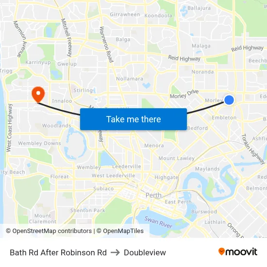 Bath Rd After Robinson Rd to Doubleview map