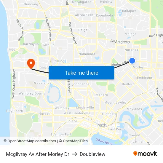 Mcgilvray Av After Morley Dr to Doubleview map