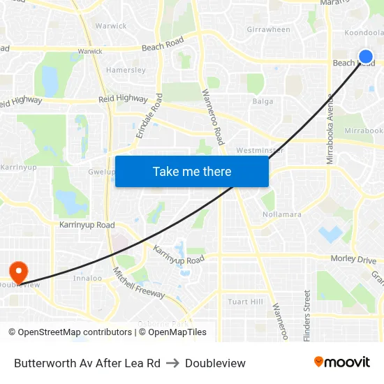 Butterworth Av After Lea Rd to Doubleview map