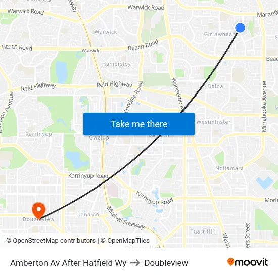 Amberton Av After Hatfield Wy to Doubleview map