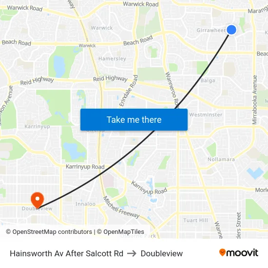 Hainsworth Av After Salcott Rd to Doubleview map