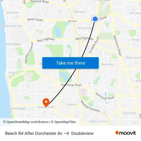 Beach Rd After Dorchester Av to Doubleview map