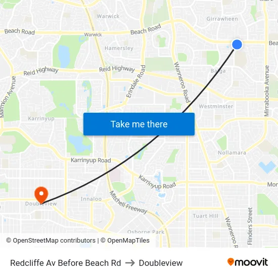 Redcliffe Av Before Beach Rd to Doubleview map