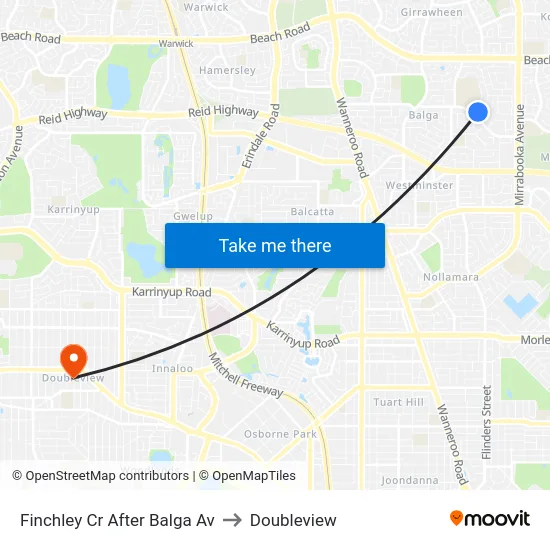 Finchley Cr After Balga Av to Doubleview map