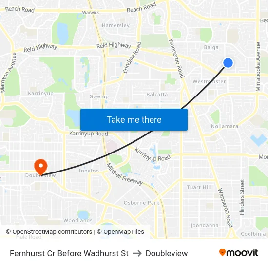 Fernhurst Cr Before Wadhurst St to Doubleview map