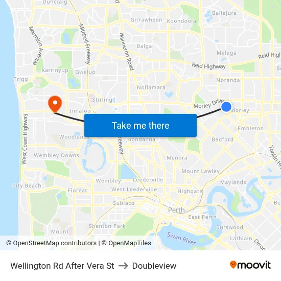 Wellington Rd After Vera St to Doubleview map