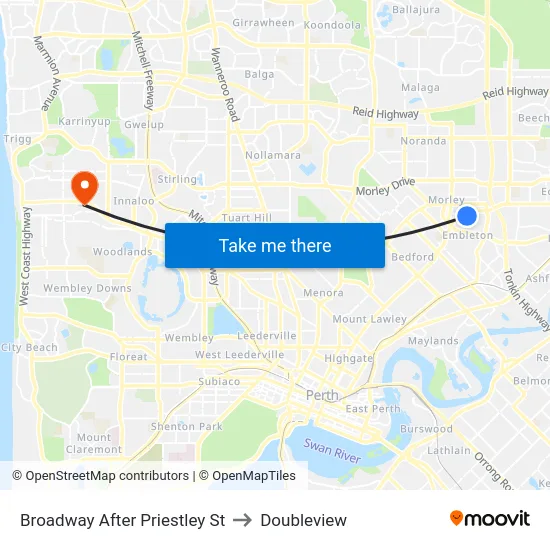 Broadway   After Priestley St to Doubleview map