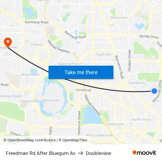 Freedman Rd After Bluegum Av to Doubleview map