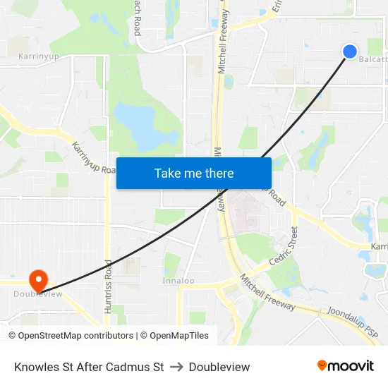 Knowles St After Cadmus St to Doubleview map