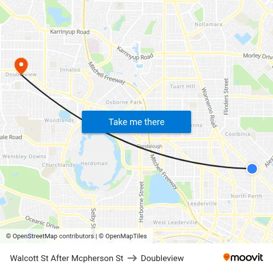 Walcott St After Mcpherson St to Doubleview map