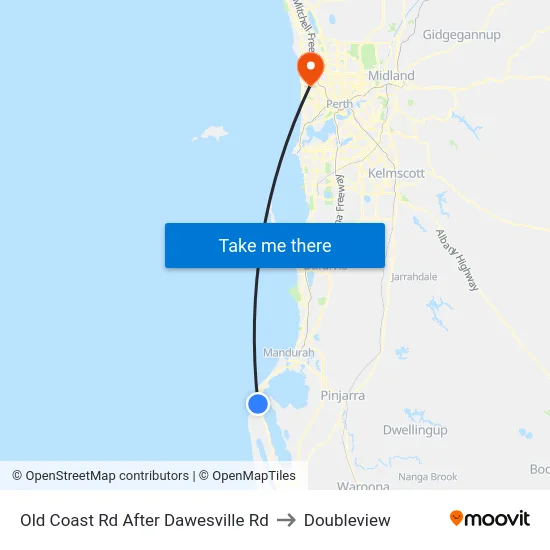 Old Coast Rd After Dawesville Rd to Doubleview map