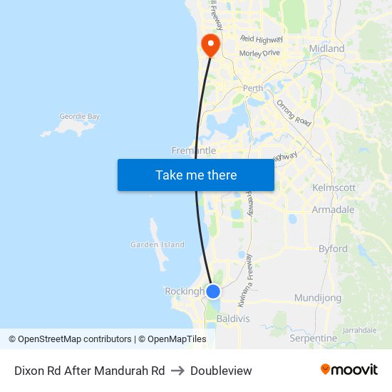 Dixon Rd After Mandurah Rd to Doubleview map