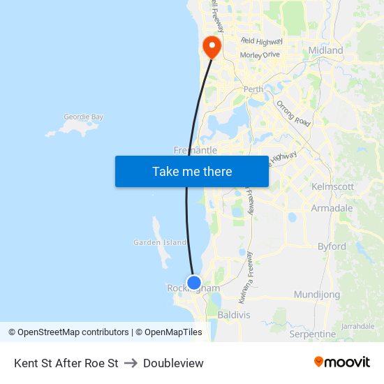 Kent St After Roe St to Doubleview map