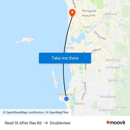 Read St After Rae Rd to Doubleview map