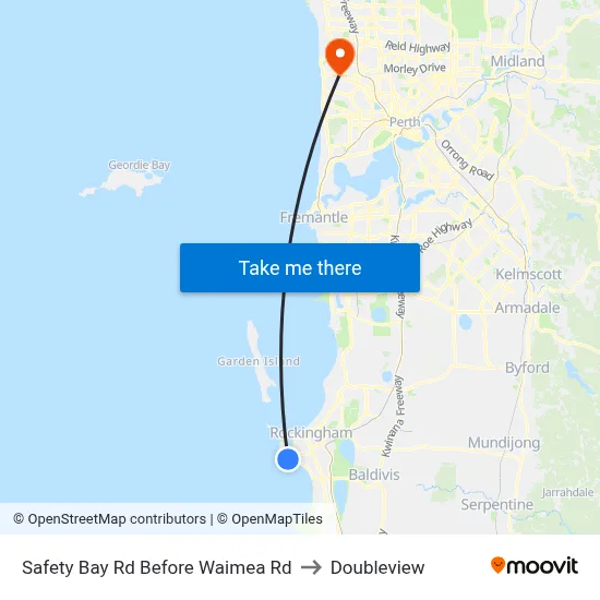 Safety Bay Rd Before Waimea Rd to Doubleview map