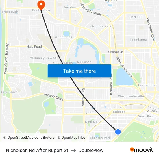 Nicholson Rd After Rupert St to Doubleview map