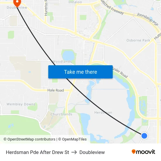 Herdsman Pde After Drew St to Doubleview map
