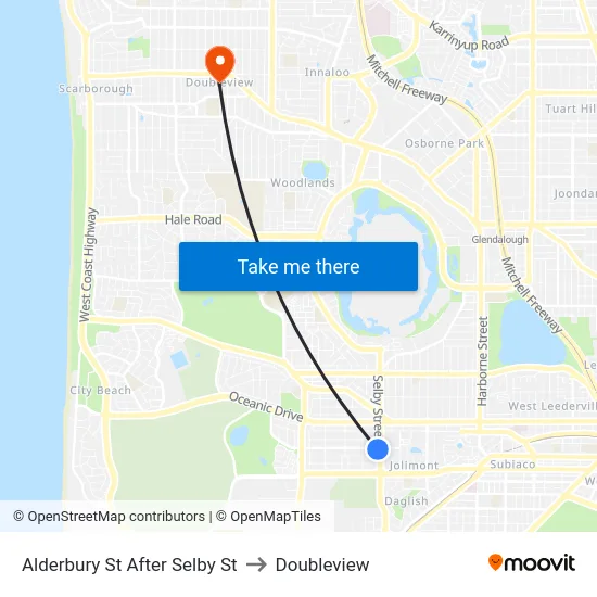 Alderbury St After Selby St to Doubleview map