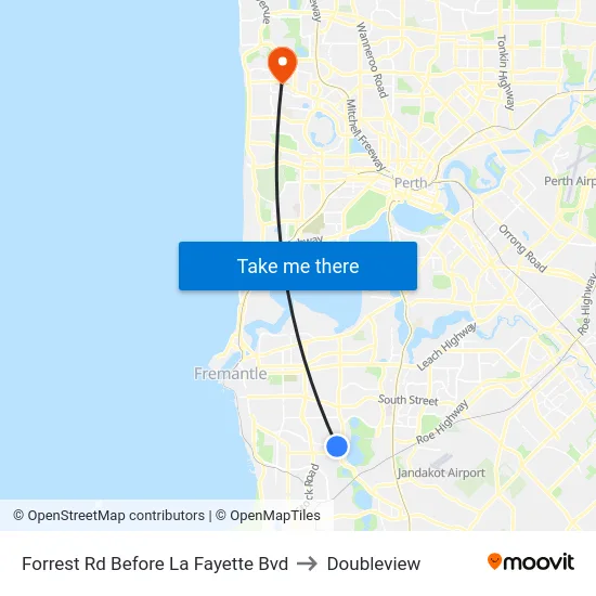 Forrest Rd Before La Fayette Bvd to Doubleview map