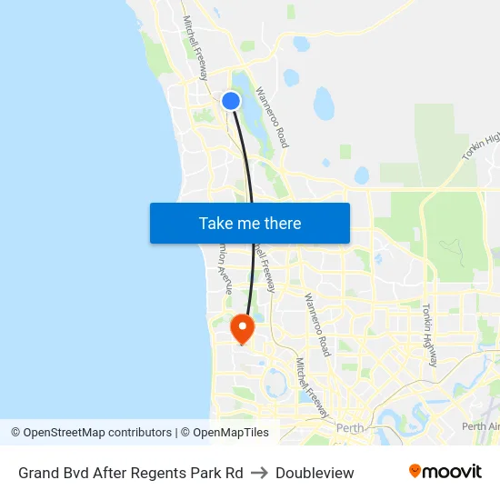 Grand Bvd After Regents Park Rd to Doubleview map