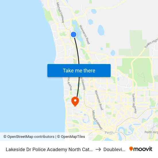 Lakeside Dr Police Academy North Cat Id 7 to Doubleview map
