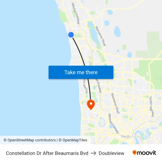 Constellation Dr After Beaumaris Bvd to Doubleview map
