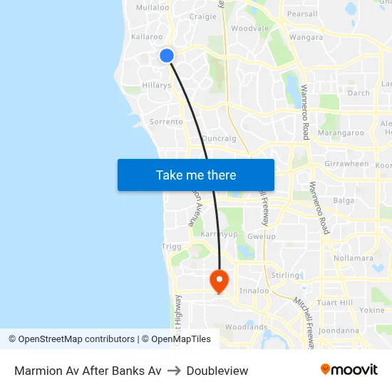 Marmion Av After Banks Av to Doubleview map