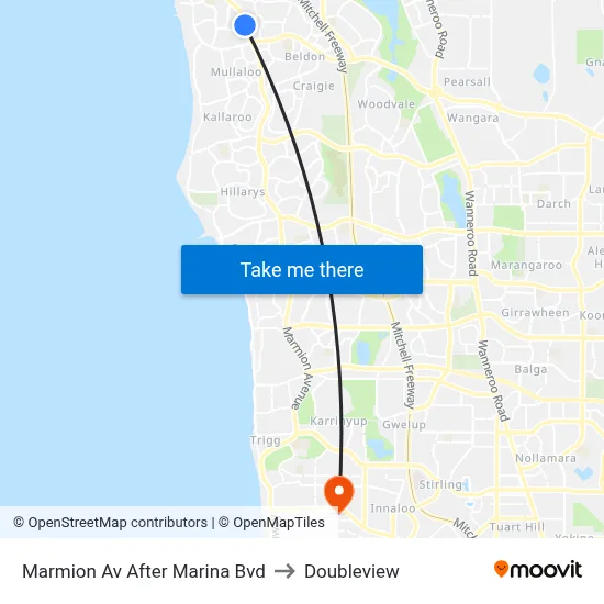 Marmion Av After Marina Bvd to Doubleview map