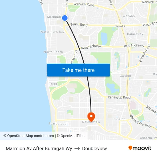 Marmion Av After Burragah Wy to Doubleview map