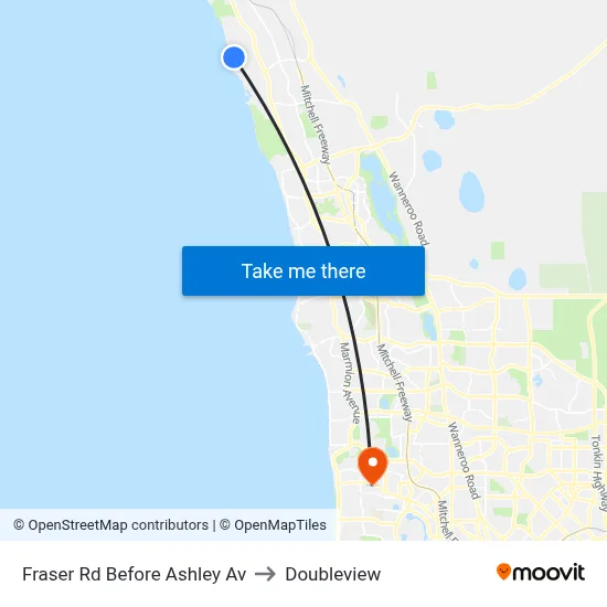Fraser Rd Before Ashley Av to Doubleview map
