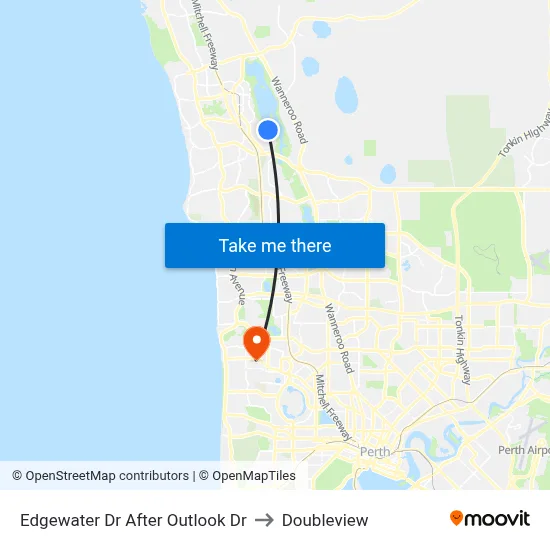 Edgewater Dr After Outlook Dr to Doubleview map