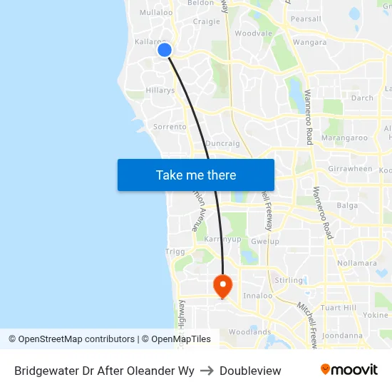 Bridgewater Dr After Oleander Wy to Doubleview map