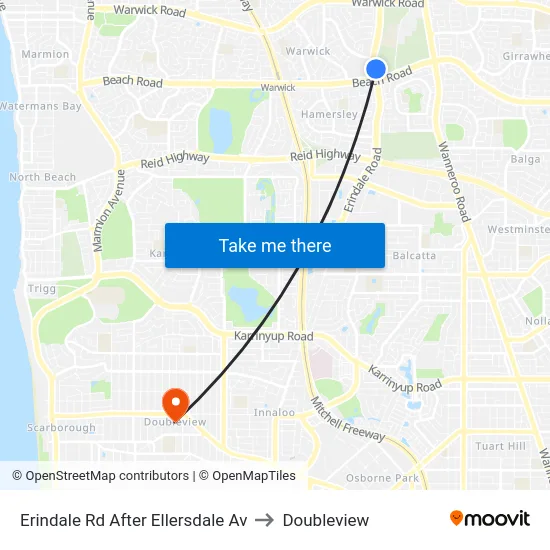 Erindale Rd After Ellersdale Av to Doubleview map