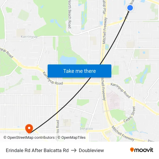 Erindale Rd After Balcatta Rd to Doubleview map