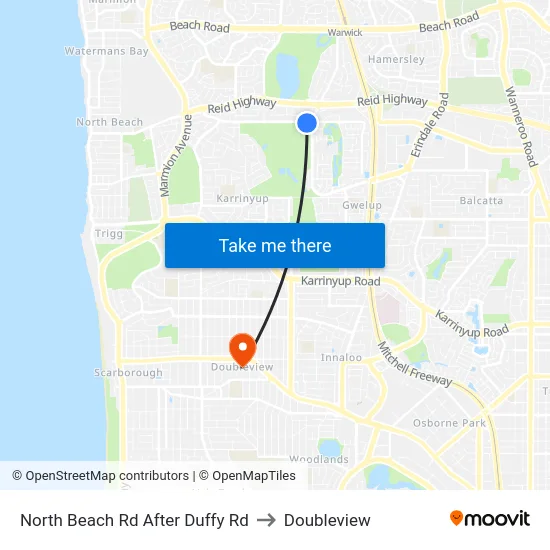 North Beach Rd After Duffy Rd to Doubleview map