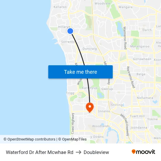 Waterford Dr After Mcwhae Rd to Doubleview map