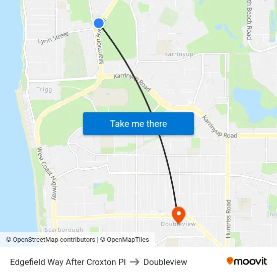 Edgefield Way After Croxton Pl to Doubleview map