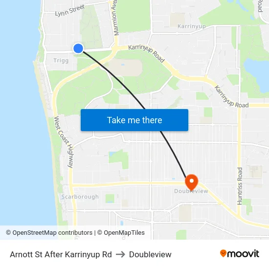 Arnott St After Karrinyup Rd to Doubleview map