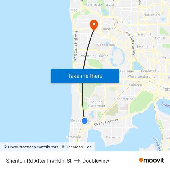 Shenton Rd After Franklin St to Doubleview map