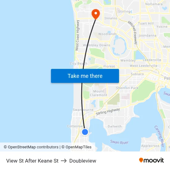 View St After Keane St to Doubleview map