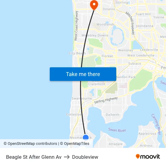 Beagle St After Glenn Av to Doubleview map