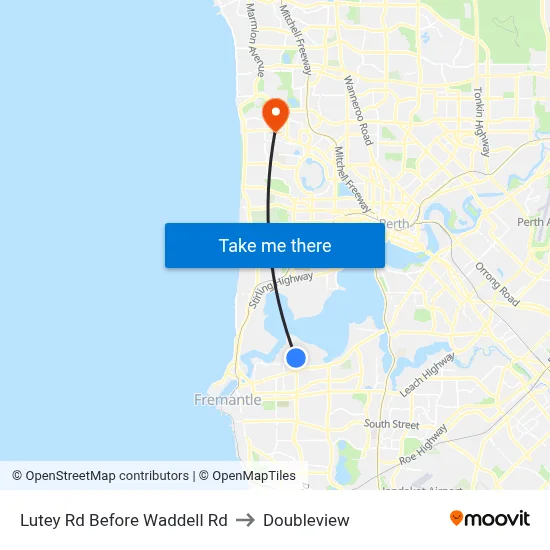 Lutey Rd Before Waddell Rd to Doubleview map
