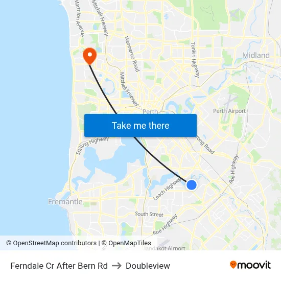 Ferndale Cr After Bern Rd to Doubleview map