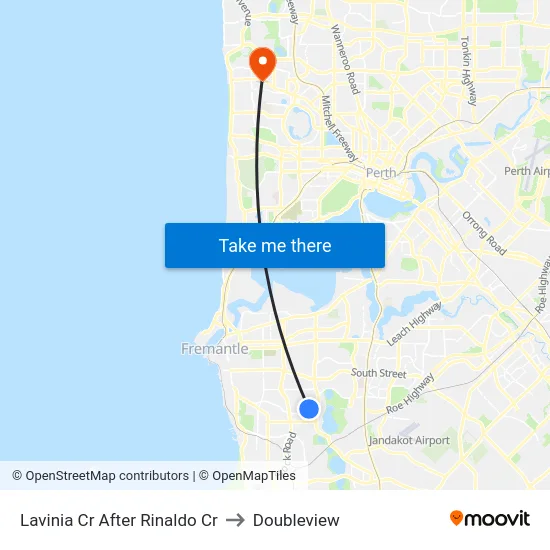 Lavinia Cr After Rinaldo Cr to Doubleview map