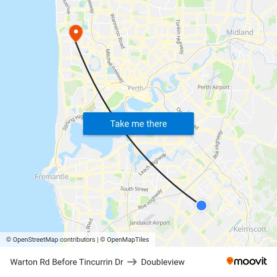 Warton Rd Before Tincurrin Dr to Doubleview map