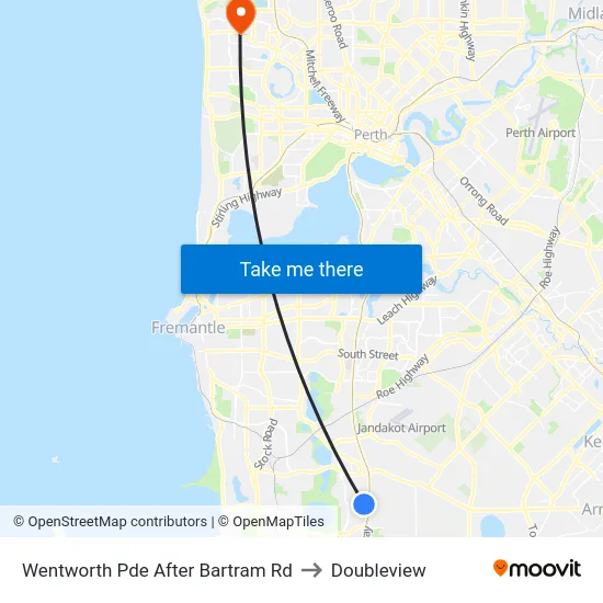 Wentworth Pde After Bartram Rd to Doubleview map
